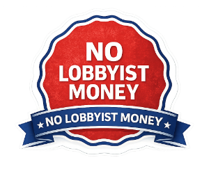 No lobbyist money badge